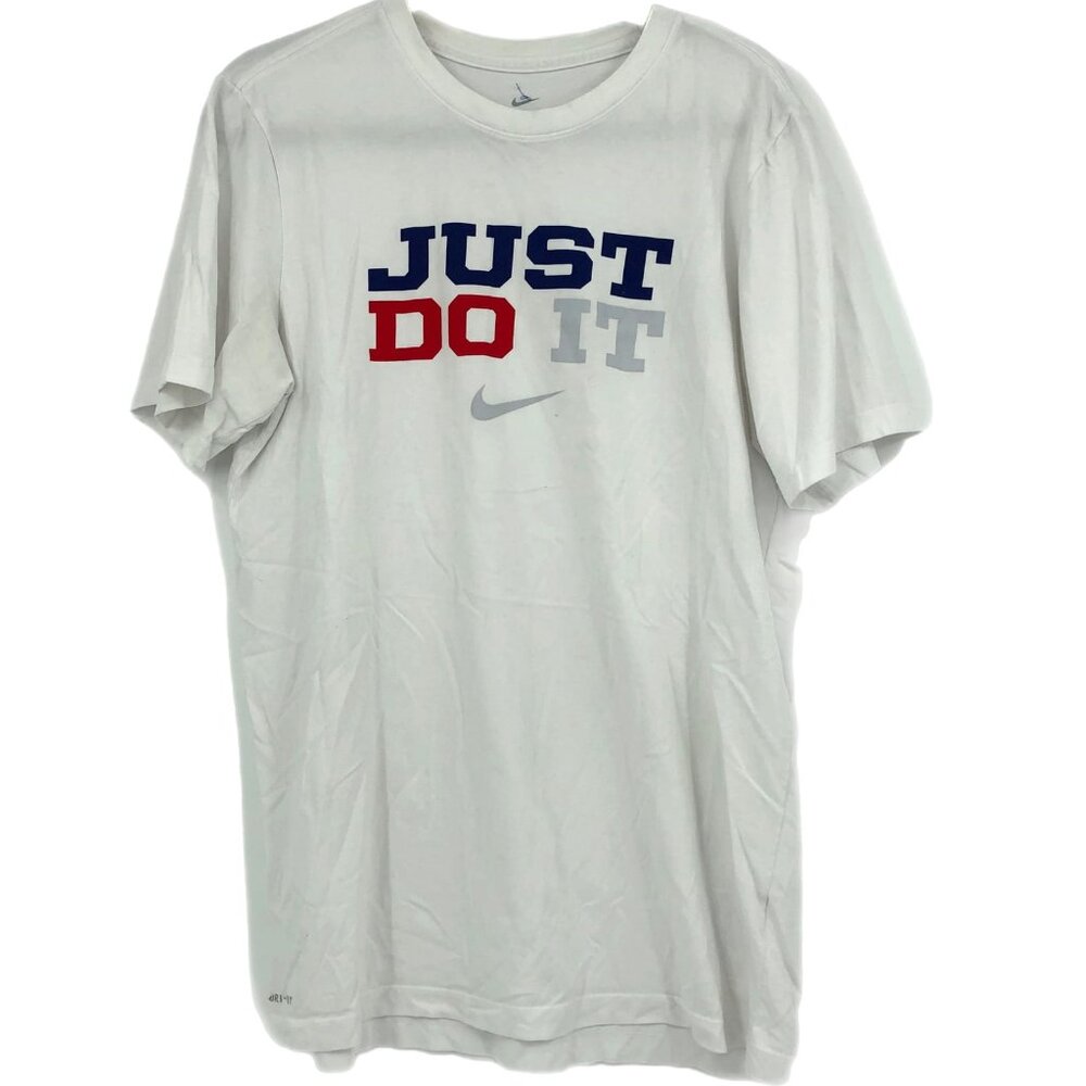 Nike White & Blue Graphic Tee | Made in Mexico